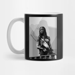 Michonne WPAP Pop art in Black white Colour Mug